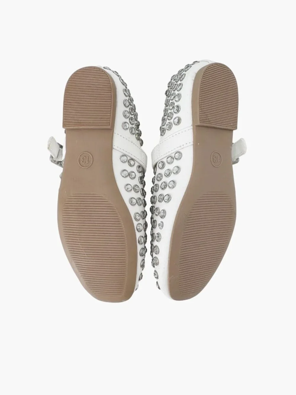 NEW art class Kids' Toree Rhinestone Ballet Flats - White - Size 13
